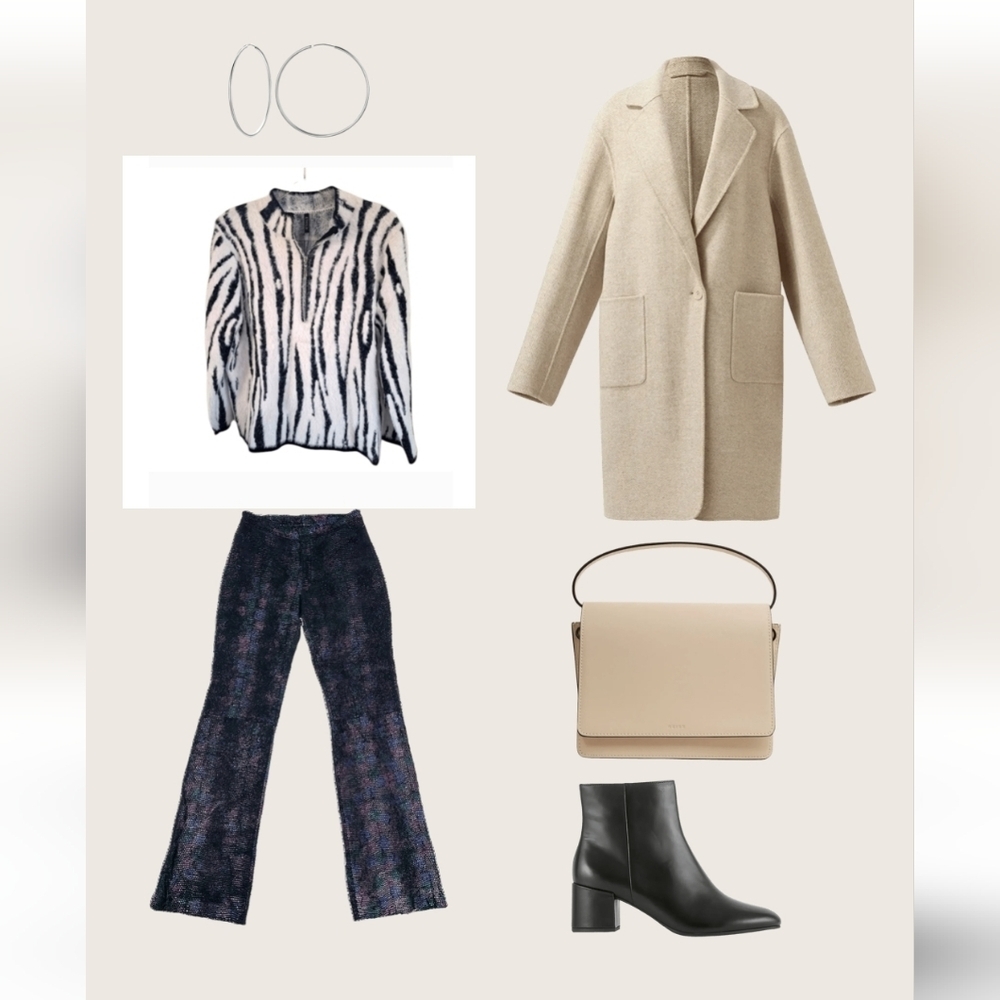 Ethyl Zebra Print Fuzzy Sweater Size XL NWT - image 6